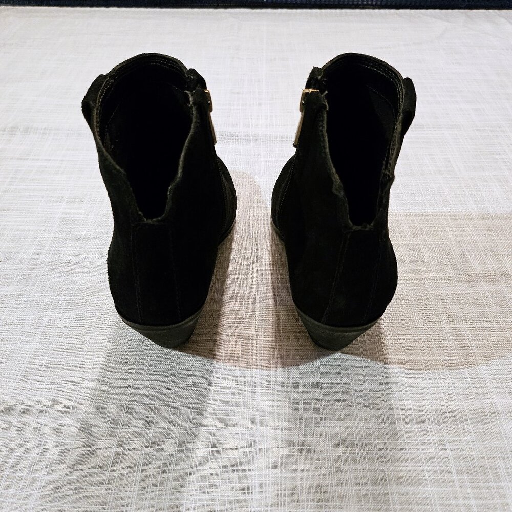 SAM EDELMAN Black Leather Suede Laredo Booties Size 7.5 - Picture 3 of 7